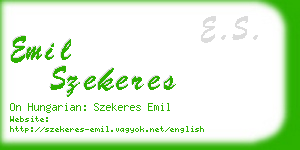 emil szekeres business card